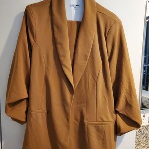 Tan business suit